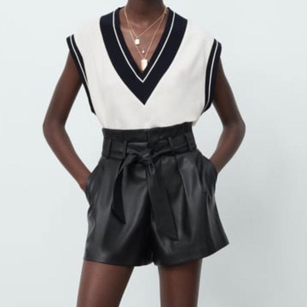 Faux Leather Shorts